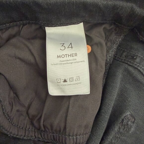 Mother The Mid Rise Dazzler Ankle Not Guilty Black Size 34 - Picture 11 of 13